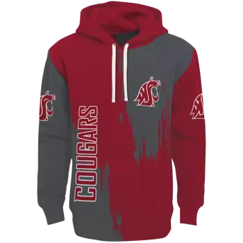 washington state cougars splatter effect crimson hoodie best selling
