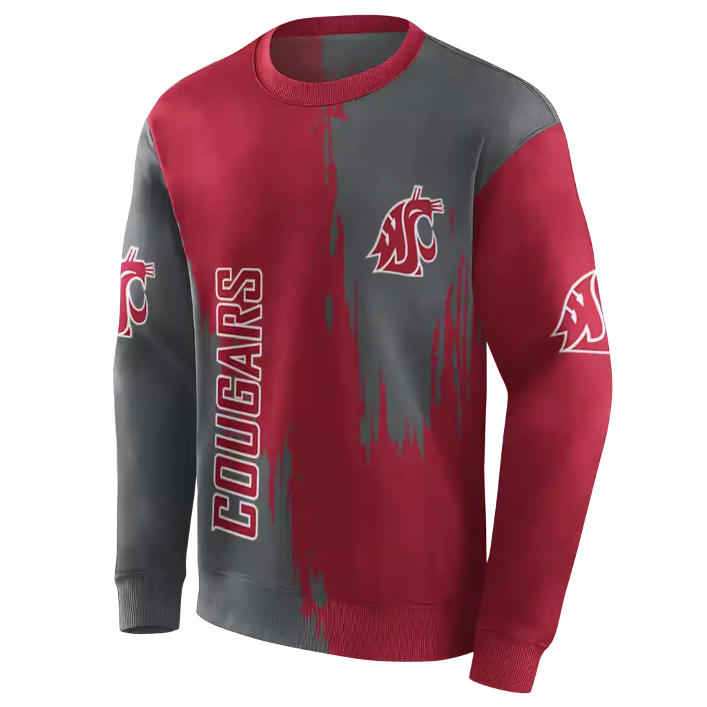 washington state cougars splatter effect crimson hoodie new arrival washington state cougars splatter effect crimson hoodie new arrival