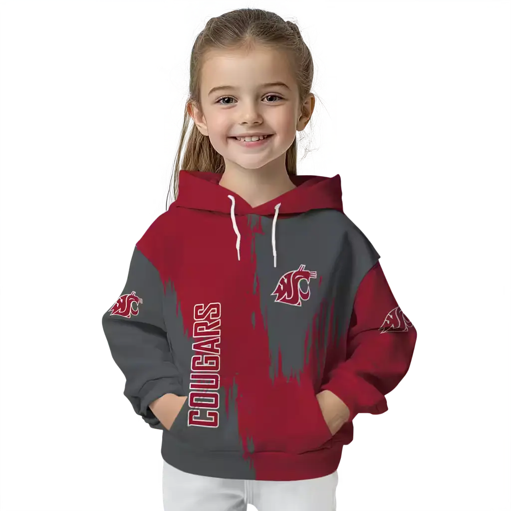 washington state cougars splatter effect crimson hoodie top rated washington state cougars splatter effect crimson hoodie top rated