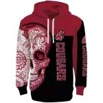 washington state cougars sugar skull crimson black hoodie best selling