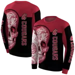 washington state cougars sugar skull crimson black hoodie best selling
