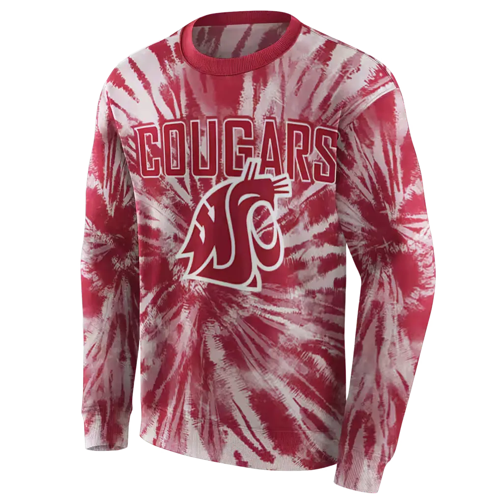 washington state cougars tie dye pattern crimson hoodie new arrival washington state cougars tie dye pattern crimson hoodie new arrival