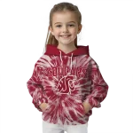 washington state cougars tie dye pattern crimson hoodie best selling