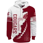 washington state cougars triangular pattern crimson white hoodie best selling