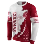 washington state cougars triangular pattern crimson white hoodie best selling