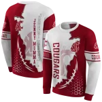 washington state cougars triangular pattern crimson white hoodie best selling