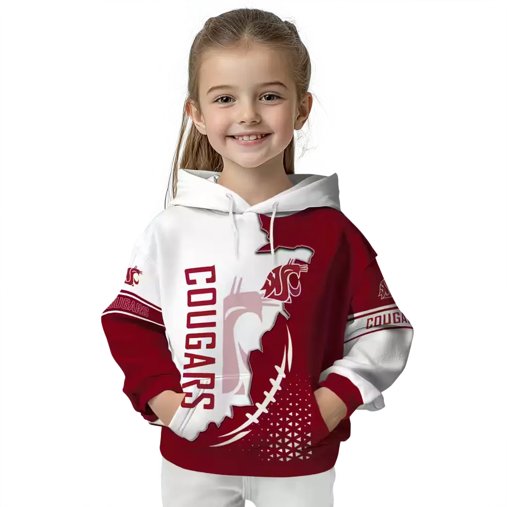 washington state cougars triangular pattern crimson white hoodie top rated washington state cougars triangular pattern crimson white hoodie top rated
