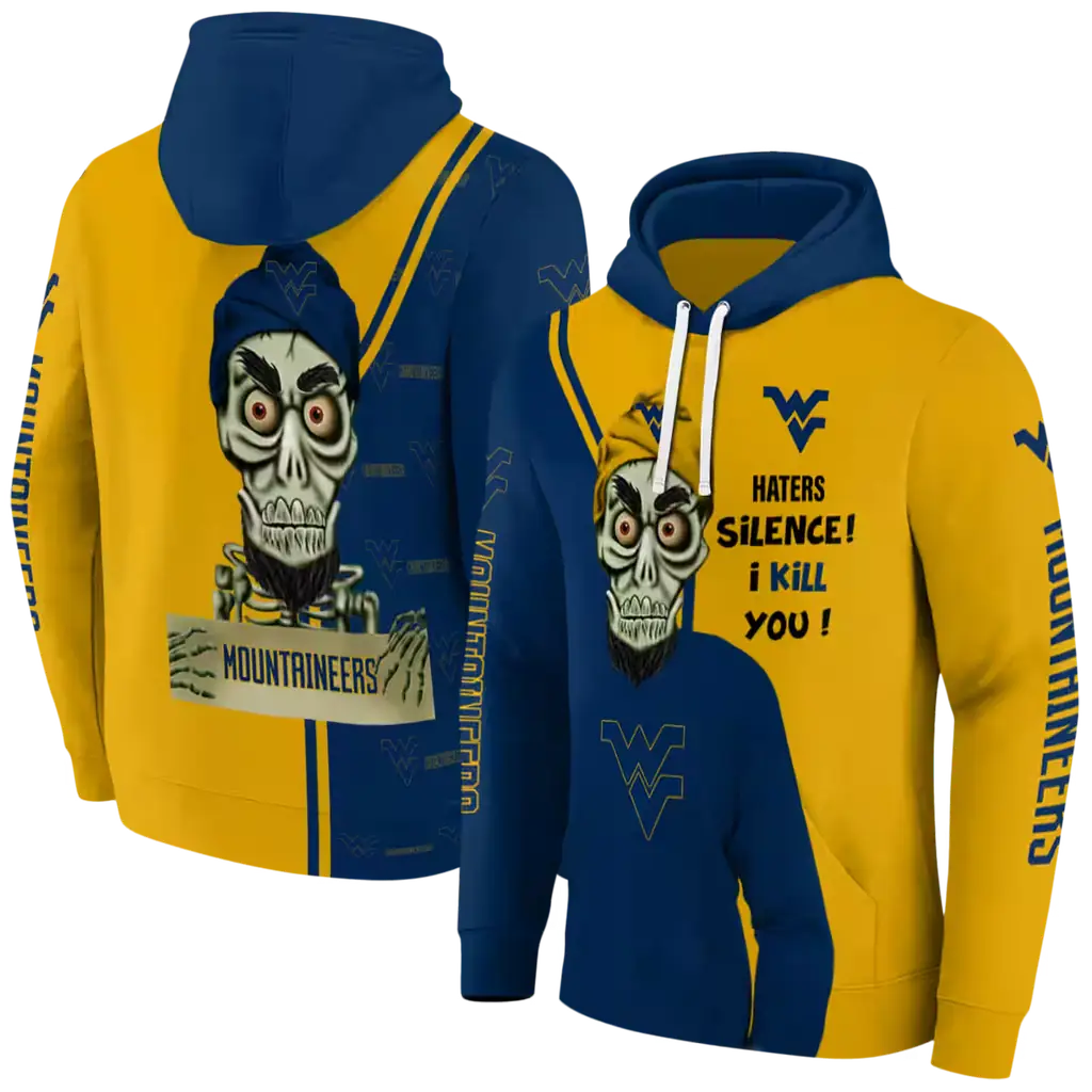 west virginia mountaineers achmed skull blue hoodie fashion forward west virginia mountaineers achmed skull blue hoodie fashion forward