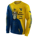 west virginia mountaineers achmed skull blue hoodie best selling