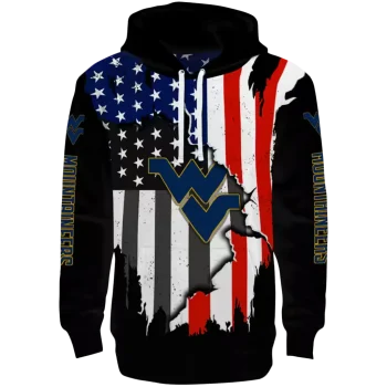 west virginia mountaineers american pride black hoodie best selling