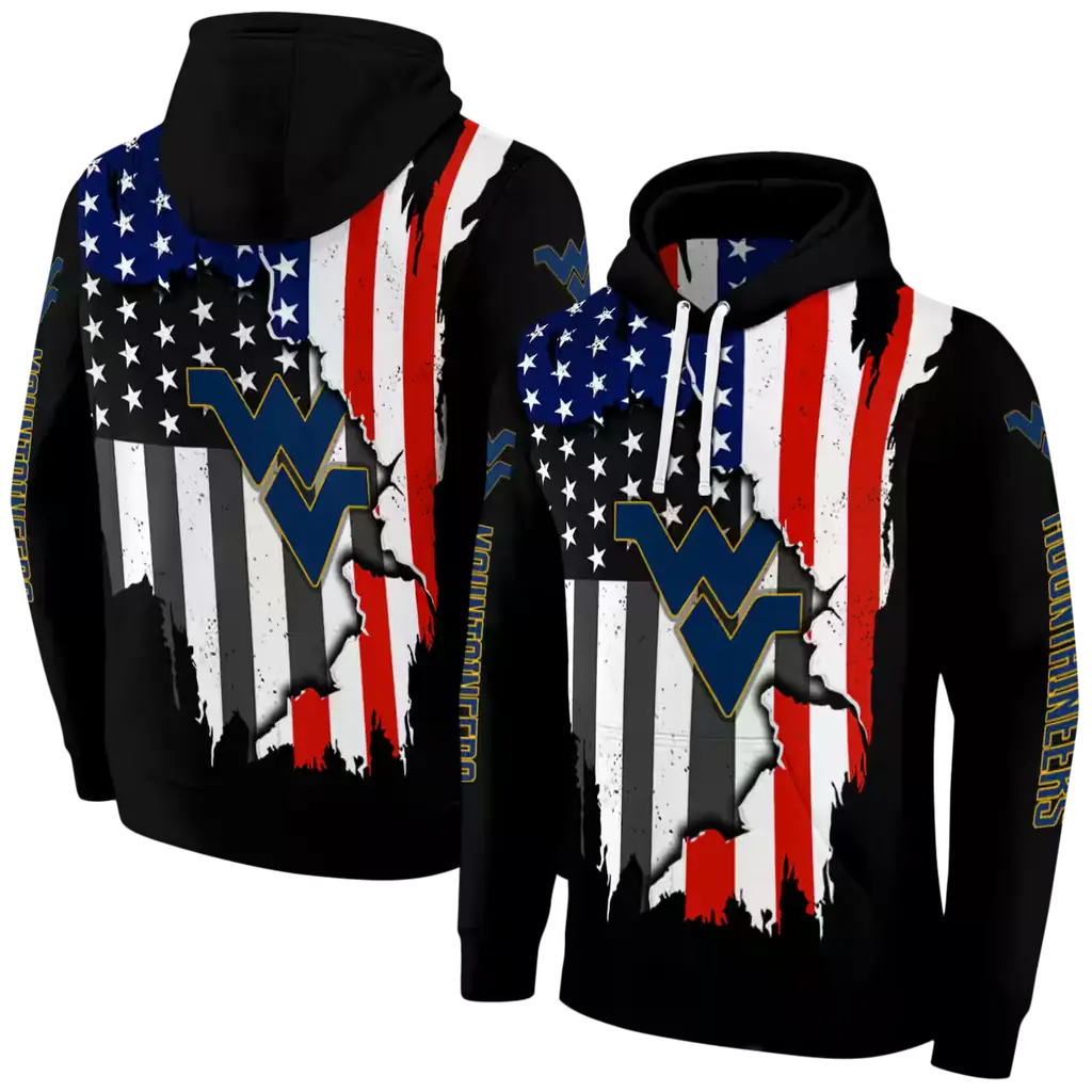 west virginia mountaineers american pride black hoodie fashion forward west virginia mountaineers american pride black hoodie fashion forward