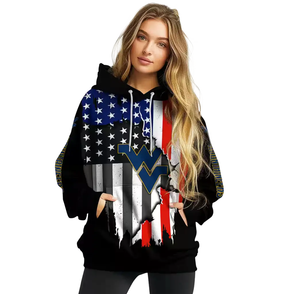 west virginia mountaineers american pride black hoodie high quality west virginia mountaineers american pride black hoodie high quality
