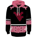 west virginia mountaineers awareness ribbon black pink hoodie best selling