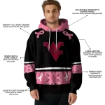 west virginia mountaineers awareness ribbon black pink hoodie best selling