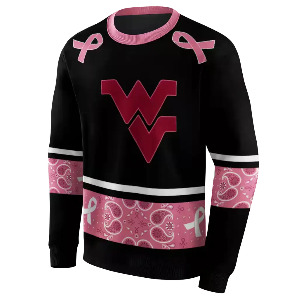 west virginia mountaineers awareness ribbon black pink hoodie new arrival west virginia mountaineers awareness ribbon black pink hoodie new arrival