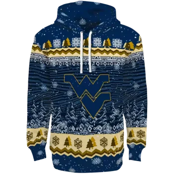 west virginia mountaineers christmas trees blue hoodie best selling