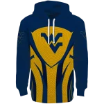 west virginia mountaineers concentric lines blue black hoodie best selling