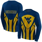 west virginia mountaineers concentric lines blue black hoodie best selling
