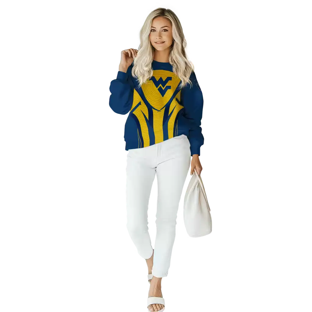 west virginia mountaineers concentric lines blue black hoodie trendy west virginia mountaineers concentric lines blue black hoodie trendy