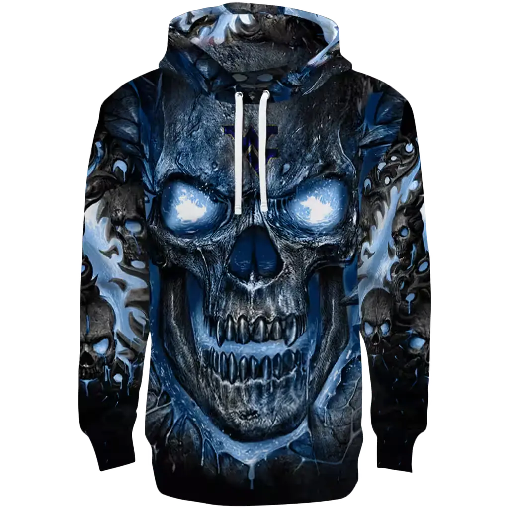 west virginia mountaineers demonic skull blue black hoodie best selling west virginia mountaineers demonic skull blue black hoodie best selling