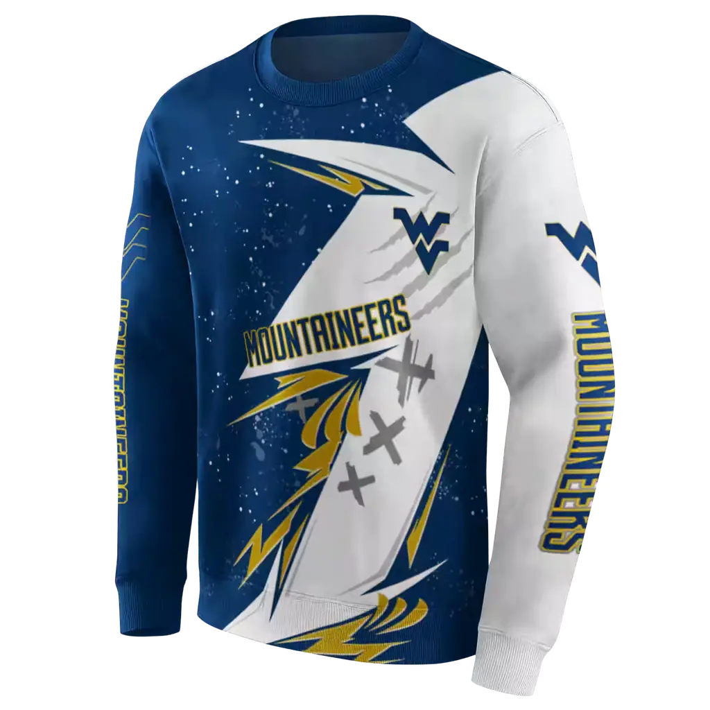 west virginia mountaineers dynamic slash blue white hoodie new arrival west virginia mountaineers dynamic slash blue white hoodie new arrival