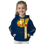 west virginia mountaineers football heartbeat blue hoodie best selling