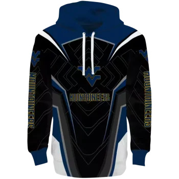 west virginia mountaineers futuristic pattern blue black hoodie best selling