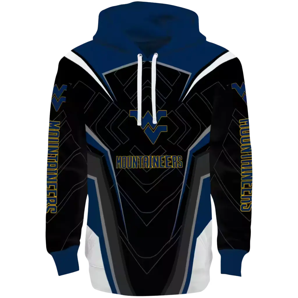 west virginia mountaineers futuristic pattern blue black hoodie best selling west virginia mountaineers futuristic pattern blue black hoodie best selling