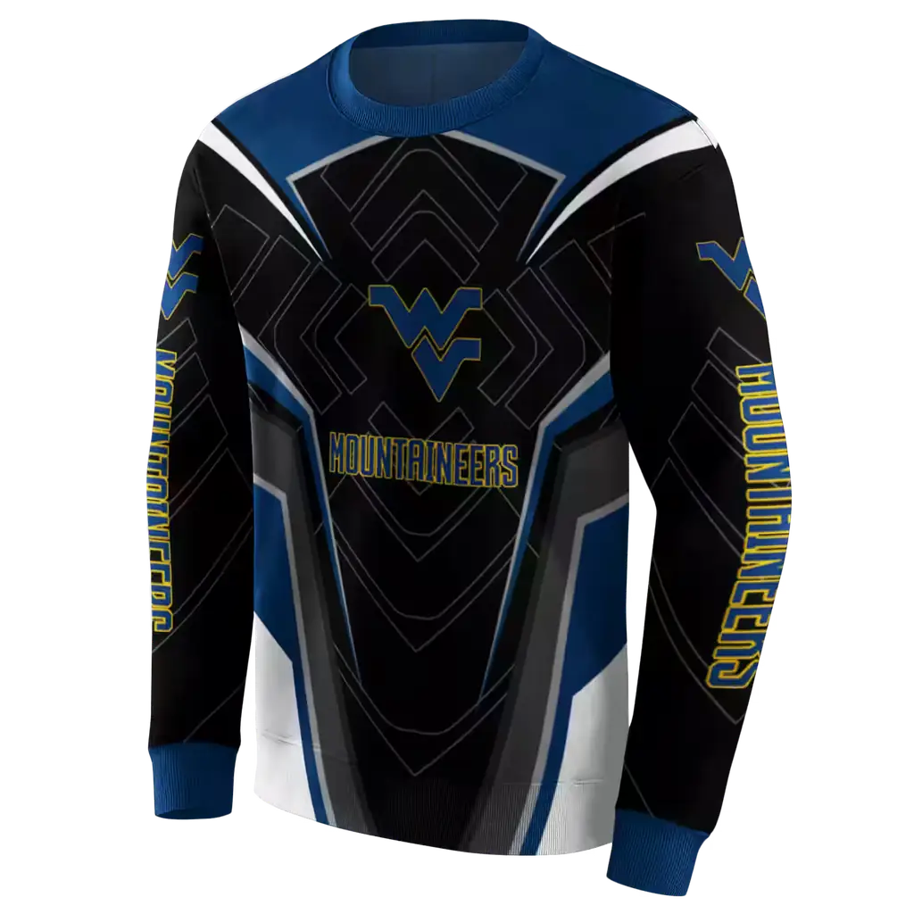 west virginia mountaineers futuristic pattern blue black hoodie new arrival west virginia mountaineers futuristic pattern blue black hoodie new arrival