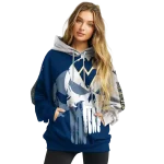 west virginia mountaineers graphic punisher blue white hoodie best selling
