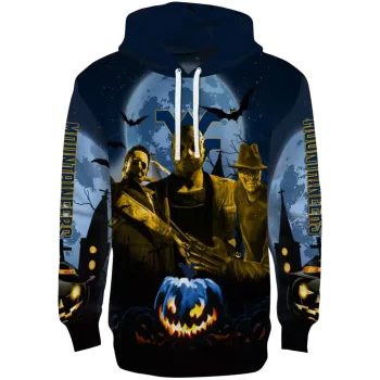 west virginia mountaineers halloween vibes blue black hoodie best selling