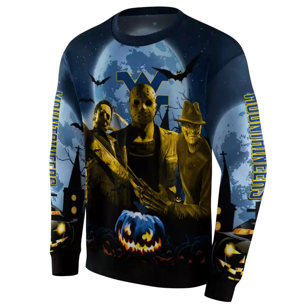 west virginia mountaineers halloween vibes blue black hoodie new arrival west virginia mountaineers halloween vibes blue black hoodie new arrival