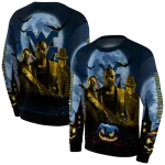west virginia mountaineers halloween vibes blue black hoodie best selling