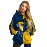 west virginia mountaineers heartbeat graphic blue hoodie best selling