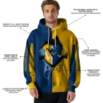 west virginia mountaineers heartbeat graphic blue hoodie best selling