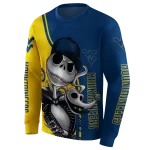 west virginia mountaineers jack skellington blue hoodie best selling