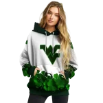 west virginia mountaineers lucky motif white green hoodie best selling