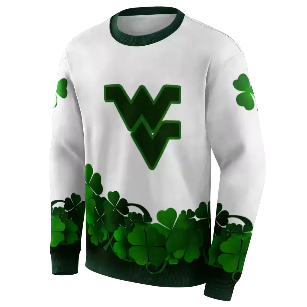 west virginia mountaineers lucky motif white green hoodie new arrival west virginia mountaineers lucky motif white green hoodie new arrival