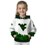 west virginia mountaineers lucky motif white green hoodie best selling