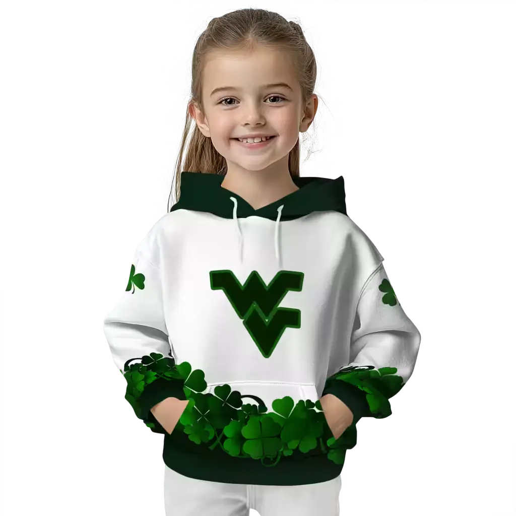west virginia mountaineers lucky motif white green hoodie top rated west virginia mountaineers lucky motif white green hoodie top rated