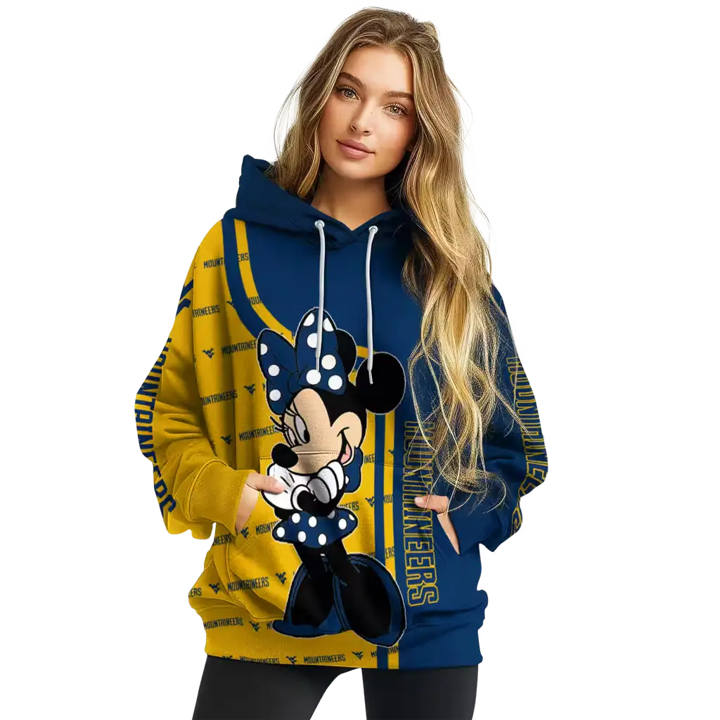 west virginia mountaineers minnie mouse blue hoodie high quality west virginia mountaineers minnie mouse blue hoodie high quality