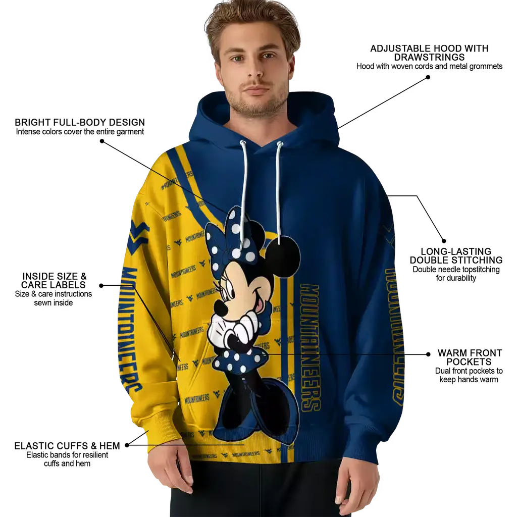 west virginia mountaineers minnie mouse blue hoodie latest model west virginia mountaineers minnie mouse blue hoodie latest model