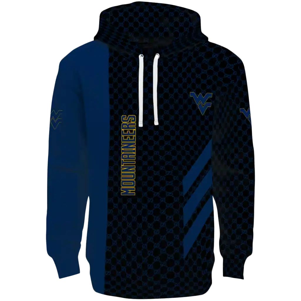west virginia mountaineers monogram pattern blue hoodie best selling west virginia mountaineers monogram pattern blue hoodie best selling