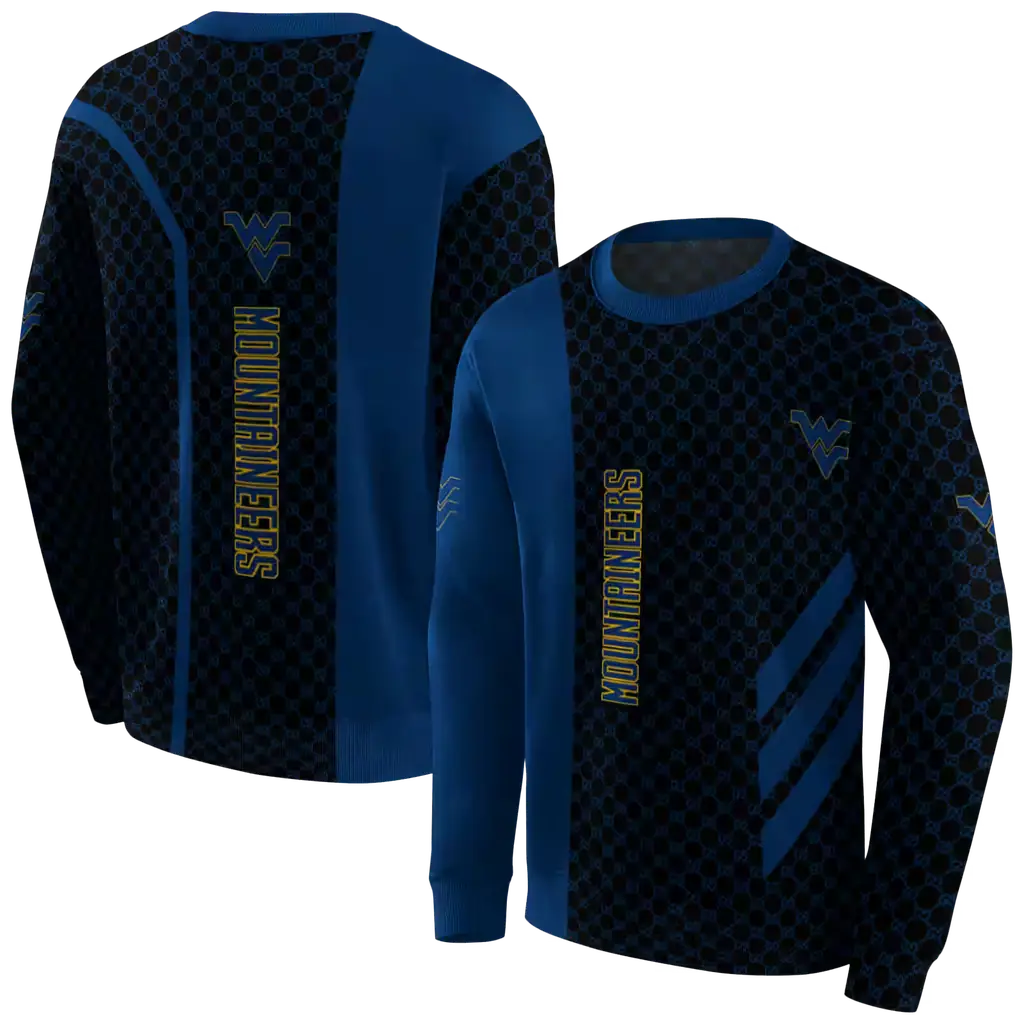 west virginia mountaineers monogram pattern blue hoodie premium grade west virginia mountaineers monogram pattern blue hoodie premium grade