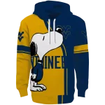 west virginia mountaineers playful snoopy blue hoodie best selling