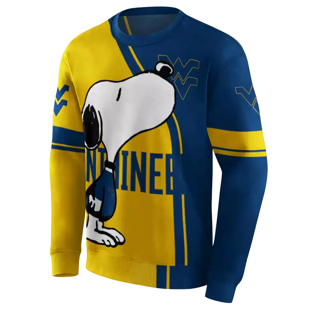 west virginia mountaineers playful snoopy blue hoodie new arrival west virginia mountaineers playful snoopy blue hoodie new arrival