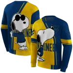 west virginia mountaineers playful snoopy blue hoodie best selling