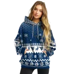 west virginia mountaineers reindeer motif blue hoodie best selling