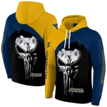 west virginia mountaineers skull punisher gold black hoodie best selling