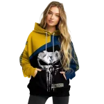 west virginia mountaineers skull punisher gold black hoodie best selling